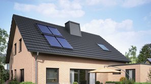 Solarthermie Anlage auf einem Privathaus